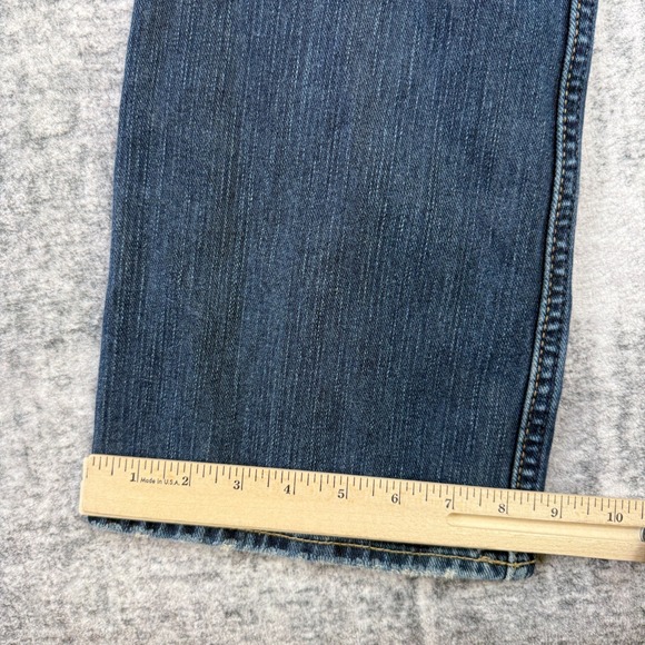 Y2K American Eagle Jeans Mens 28x30 (27x28) Bootcut Faded Denim Western Skater - Picture 11 of 13